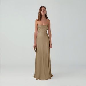 SOLD Fame and Partners Strappy Draped Gown